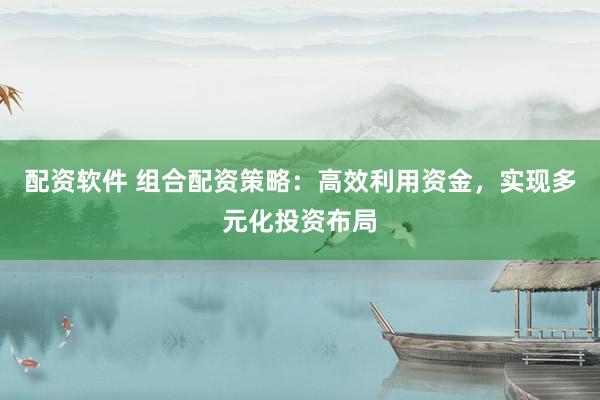 配资软件 组合配资策略：高效利用资金，实现多元化投资布局