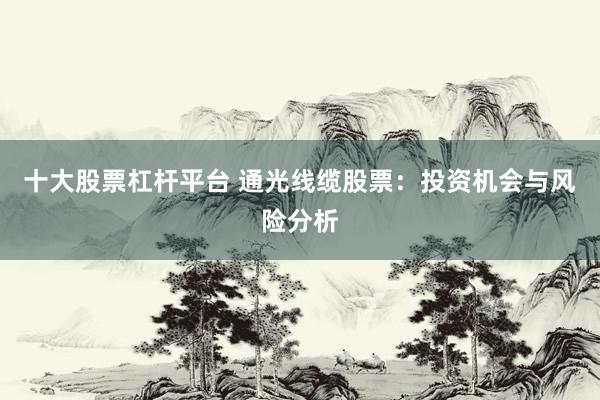十大股票杠杆平台 通光线缆股票：投资机会与风险分析