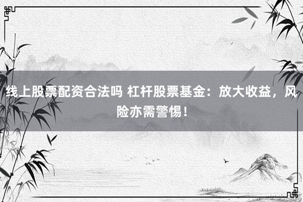 线上股票配资合法吗 杠杆股票基金：放大收益，风险亦需警惕！