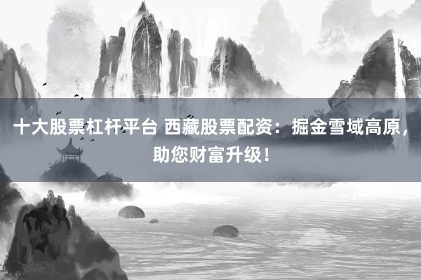 十大股票杠杆平台 西藏股票配资：掘金雪域高原，助您财富升级！